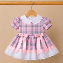 Load image into Gallery viewer, BEATRICE checked bow dress
