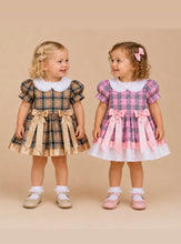 Load image into Gallery viewer, BEATRICE checked bow dress
