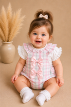 Load image into Gallery viewer, SHELBY checked bow spanish romper