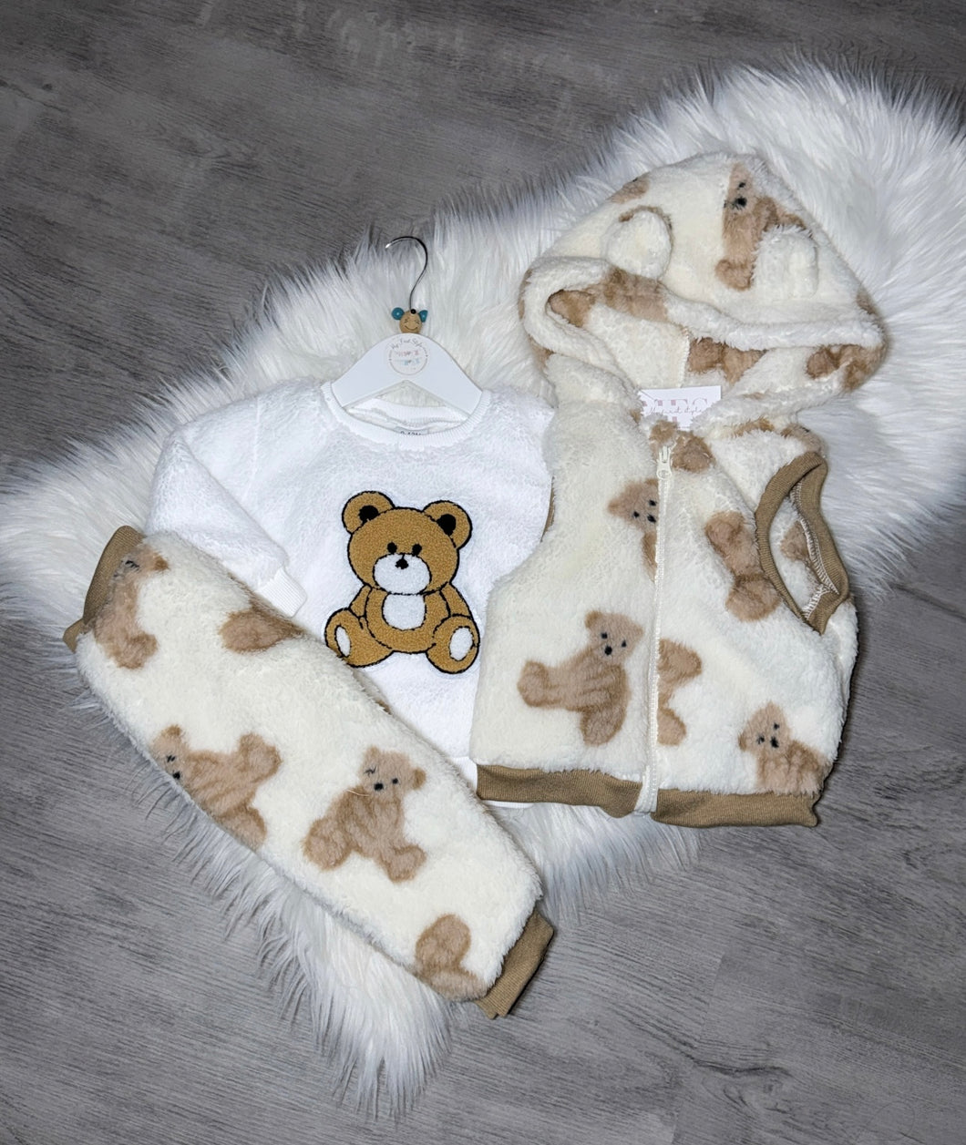 Fluffy teddy bear 3pc