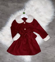 Load image into Gallery viewer, Burgundy &amp; white coat
