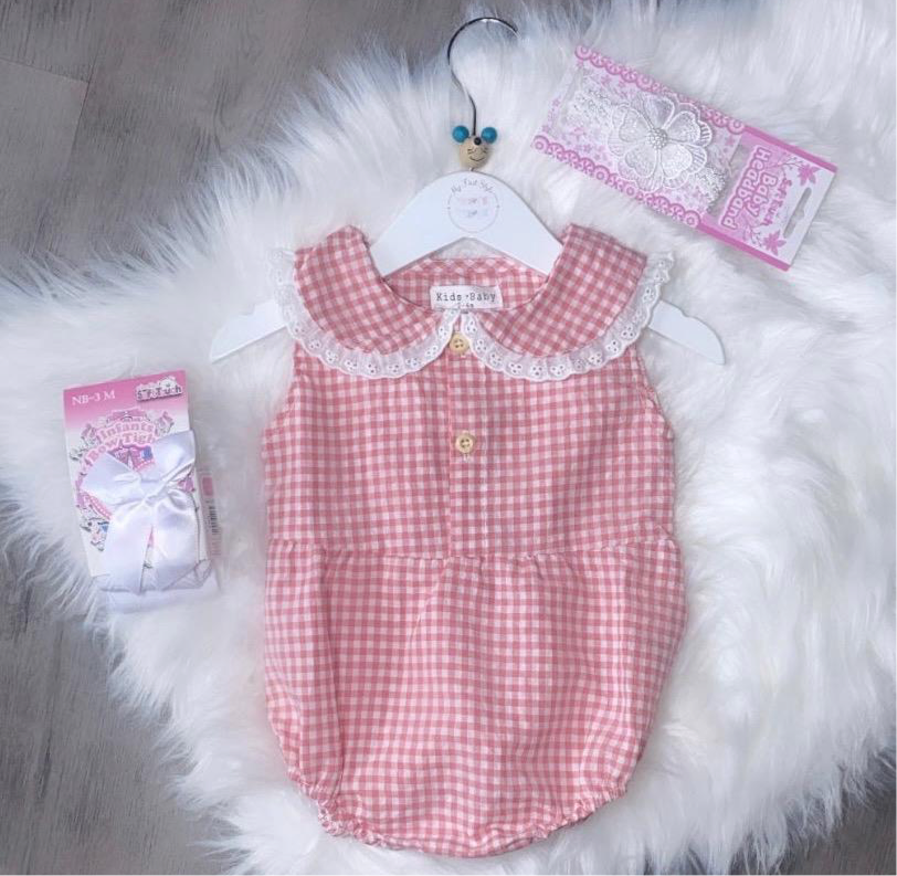 Red Checked Romper