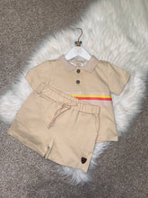 Load image into Gallery viewer, SCOTTY stripe beige short set
