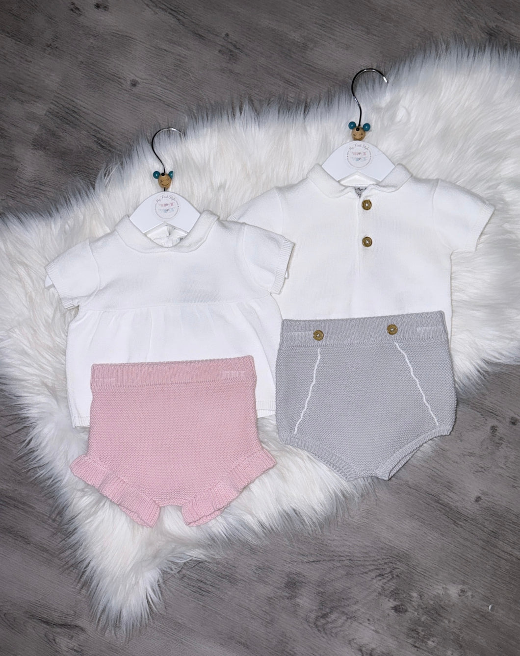 Pink heart two piece soft set