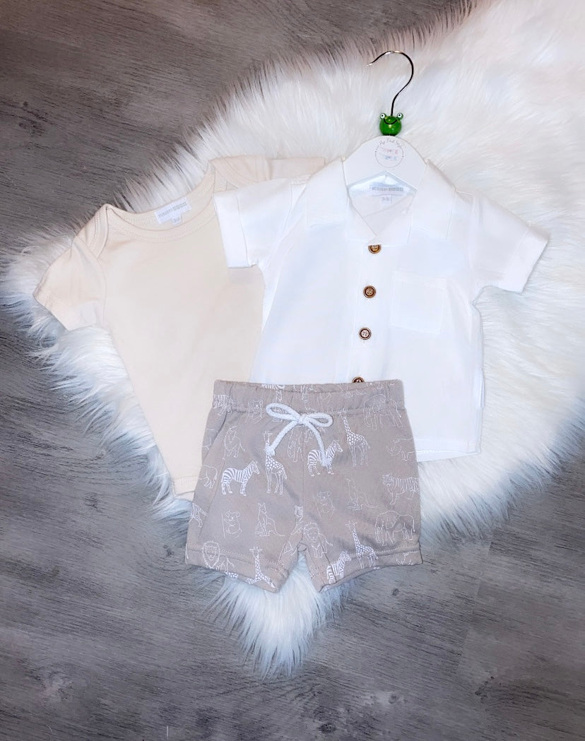 Beige safari 3pc set