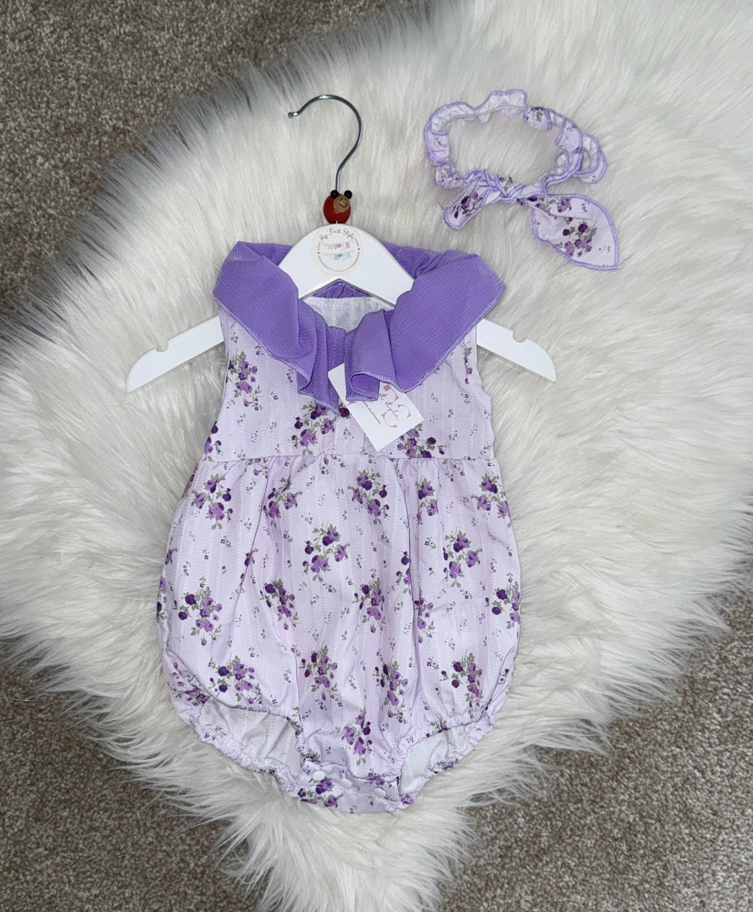 FAYE purple romper & headband