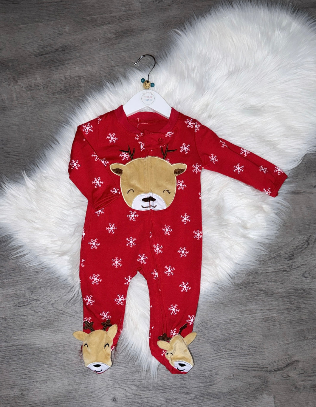 Reindeer footed Baby grow