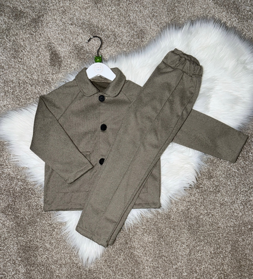Brown smart jacket & trousers