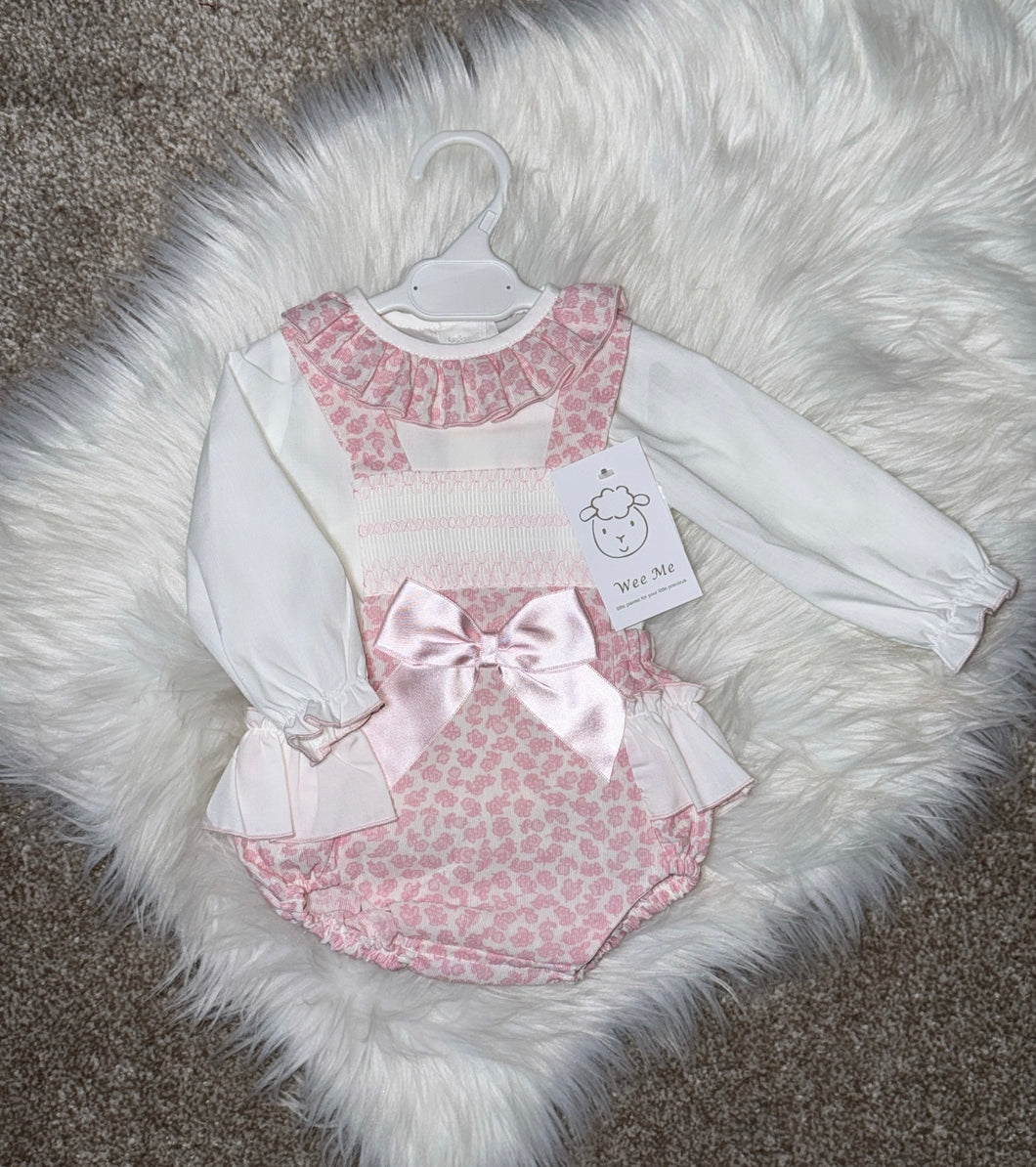 Piper pink romper set