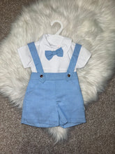 Load image into Gallery viewer, CADEN blue dickie bow smart set
