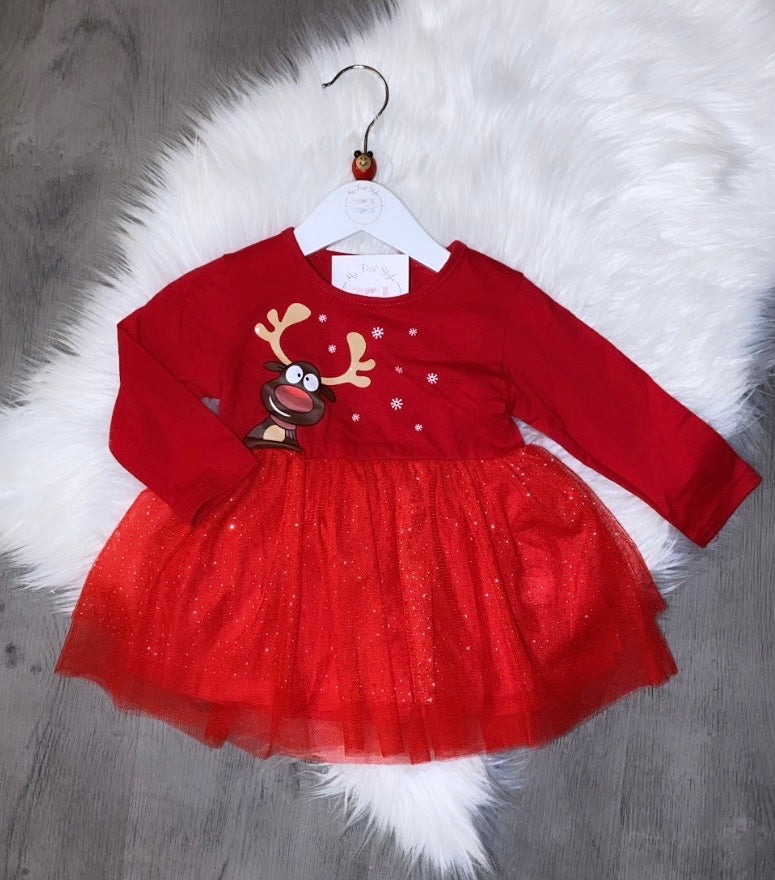 Red reindeer dress