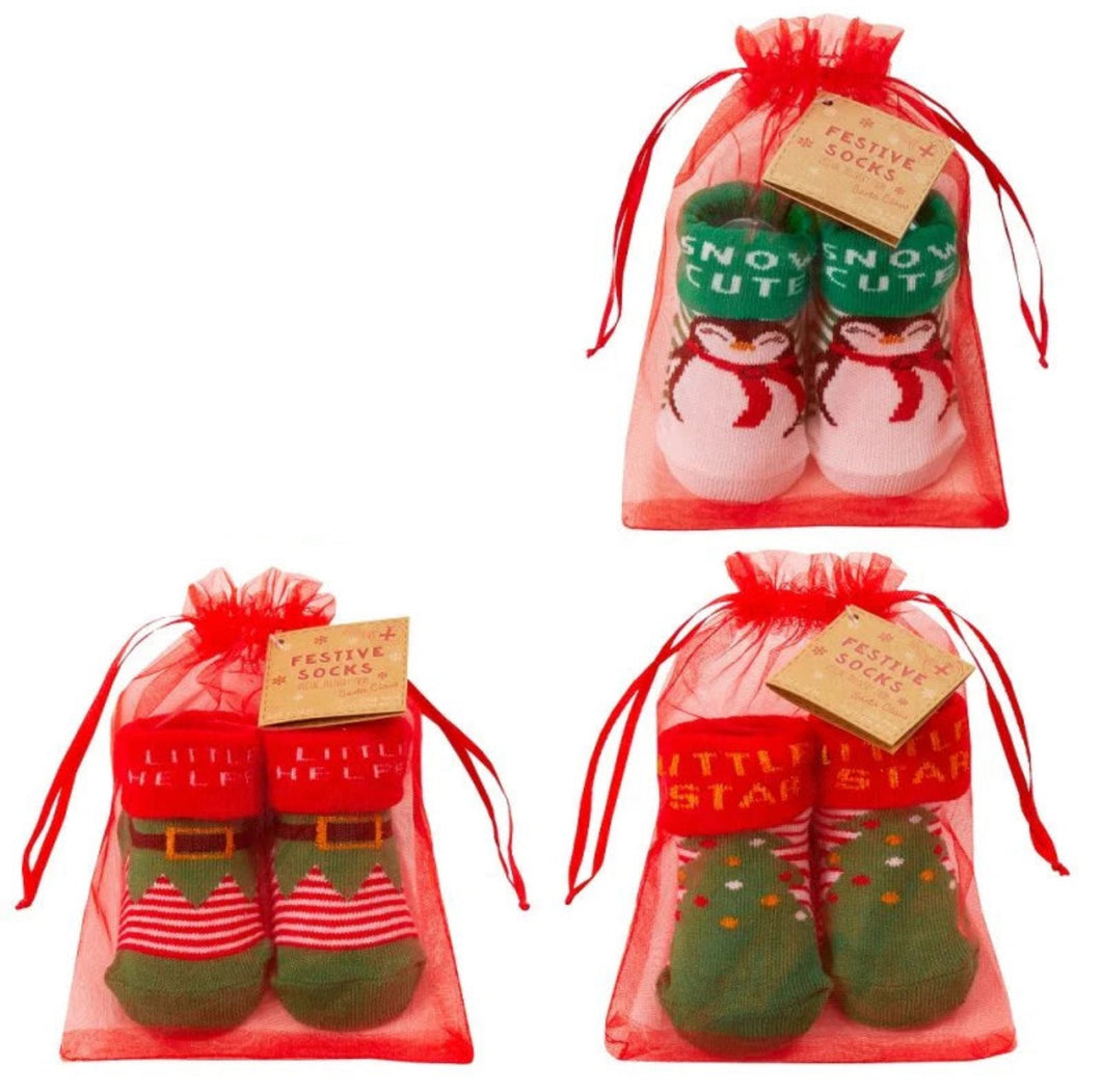 Christmas socks in a bag