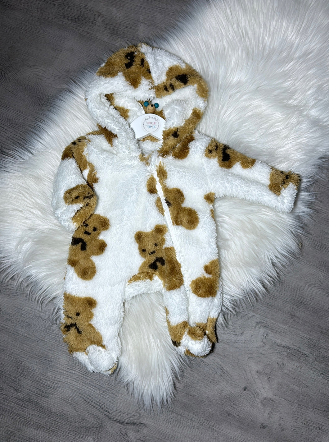 Fluffy bear onesie