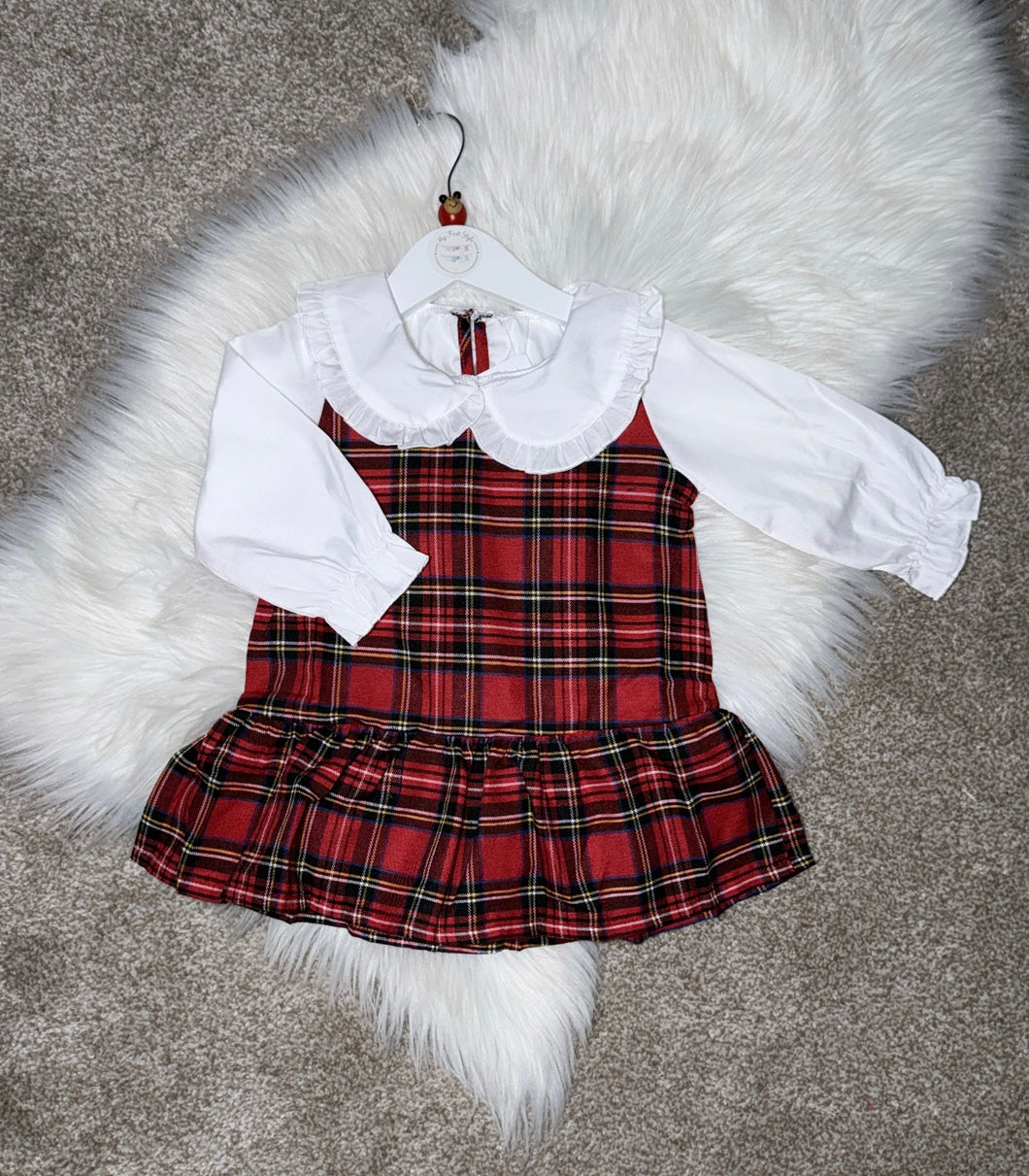 Red tartan smart dress