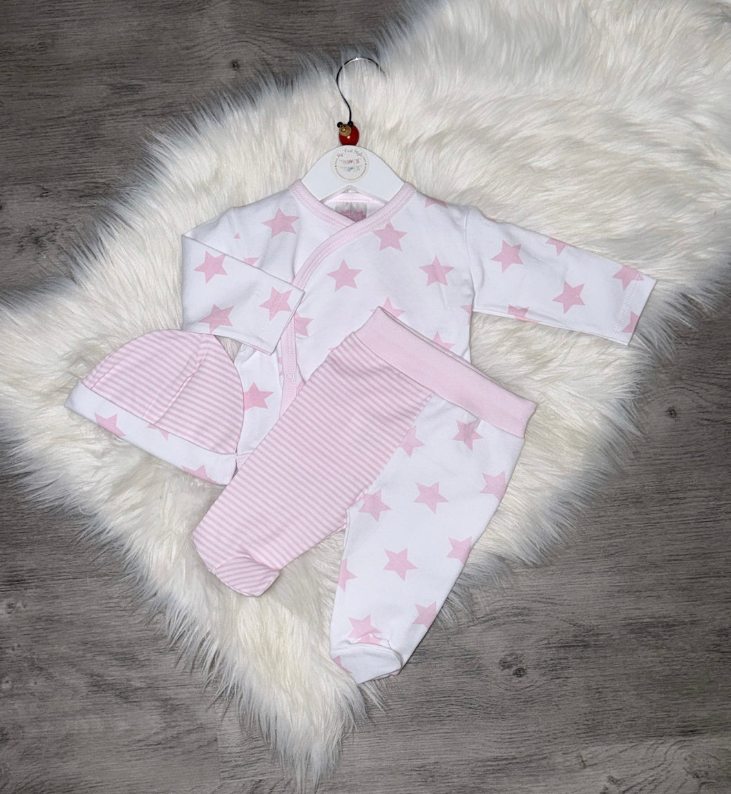 Pink star & stripe 3pc set