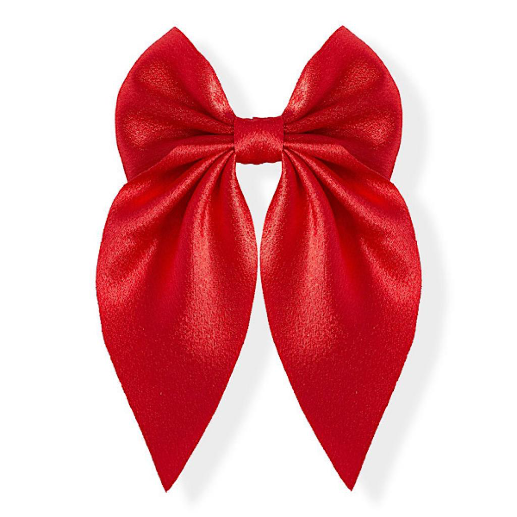 Red bow hair clip