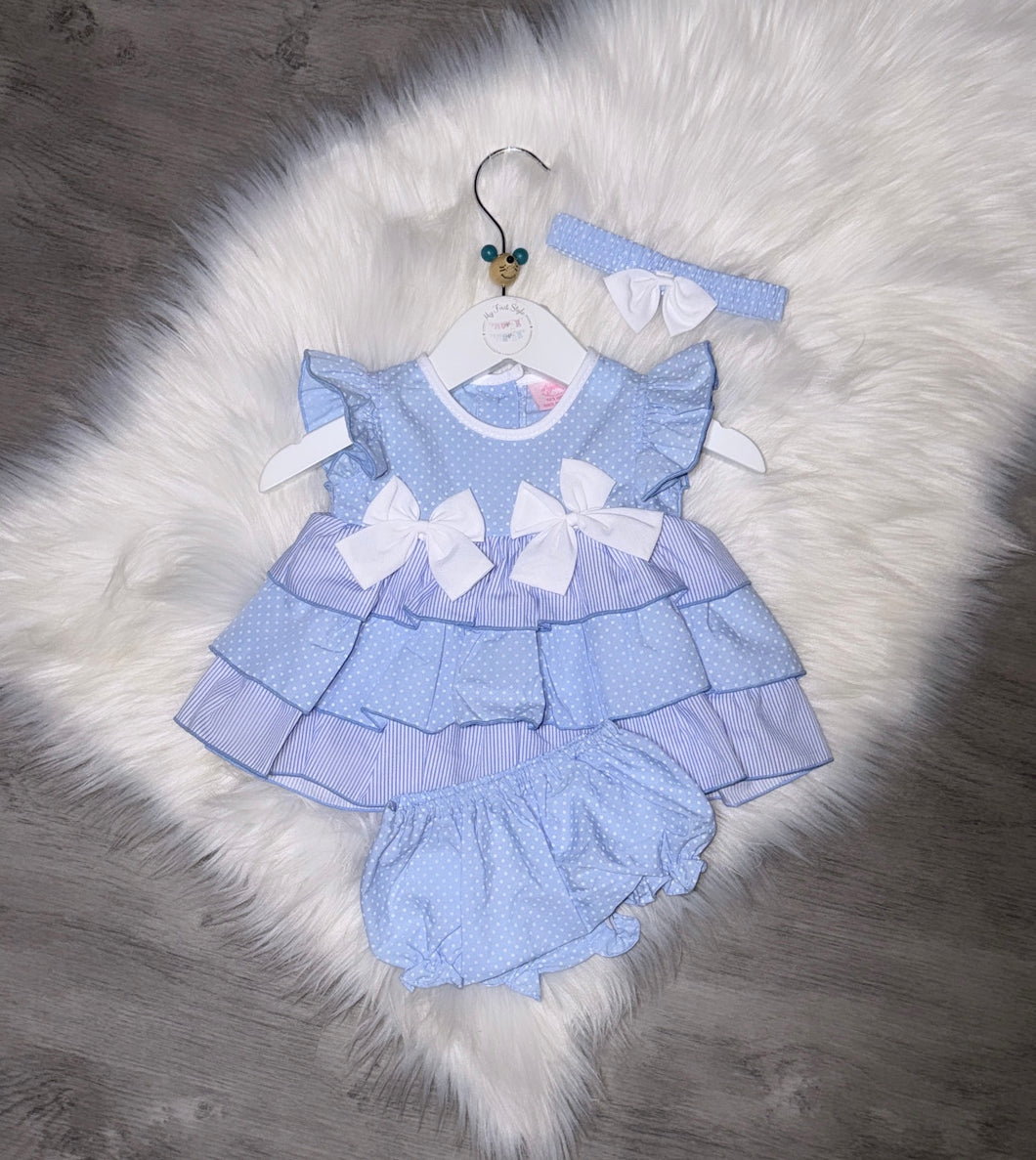 Blue frilly 3pc set