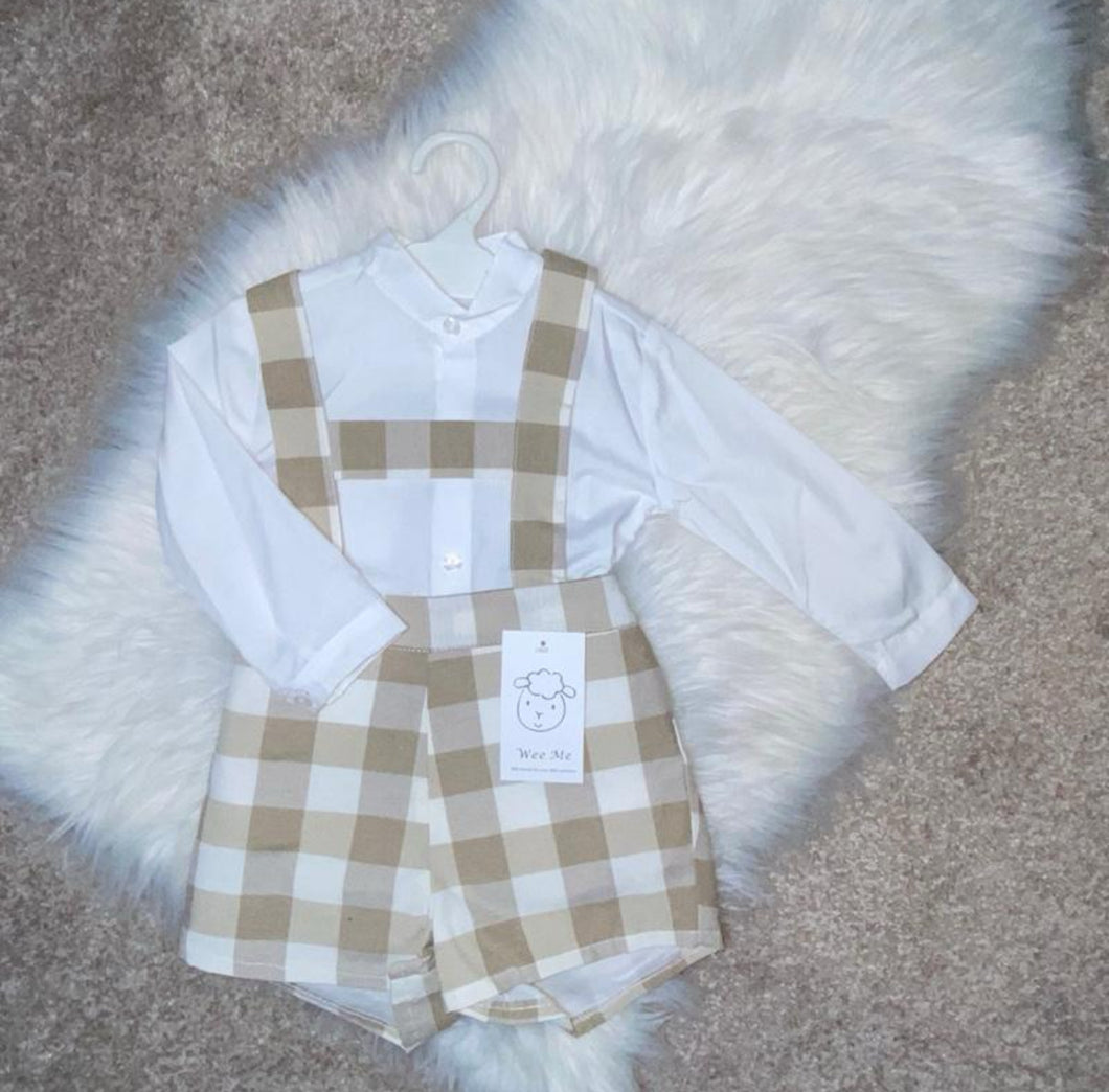 GRAYSON beige romper set