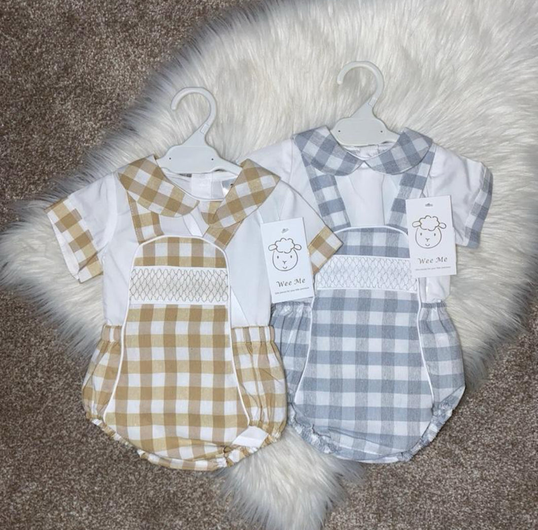 JOEL check romper set