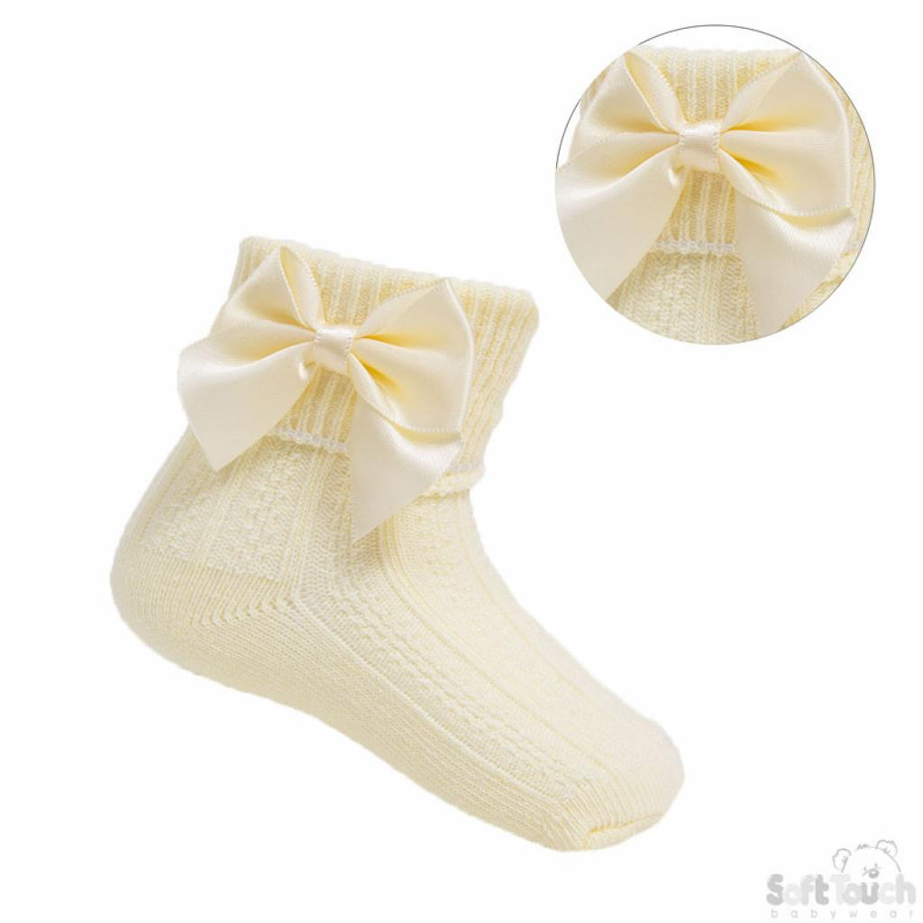 Lemon bow ankle socks