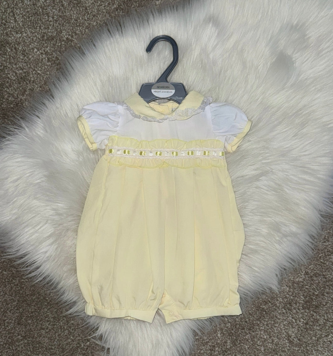 FLO lemon lace romper