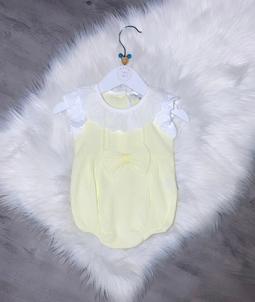 Lemon frilly romper