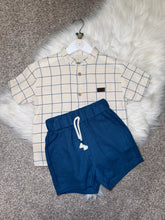 Load image into Gallery viewer, DEXTER checked top &amp; blue shorts
