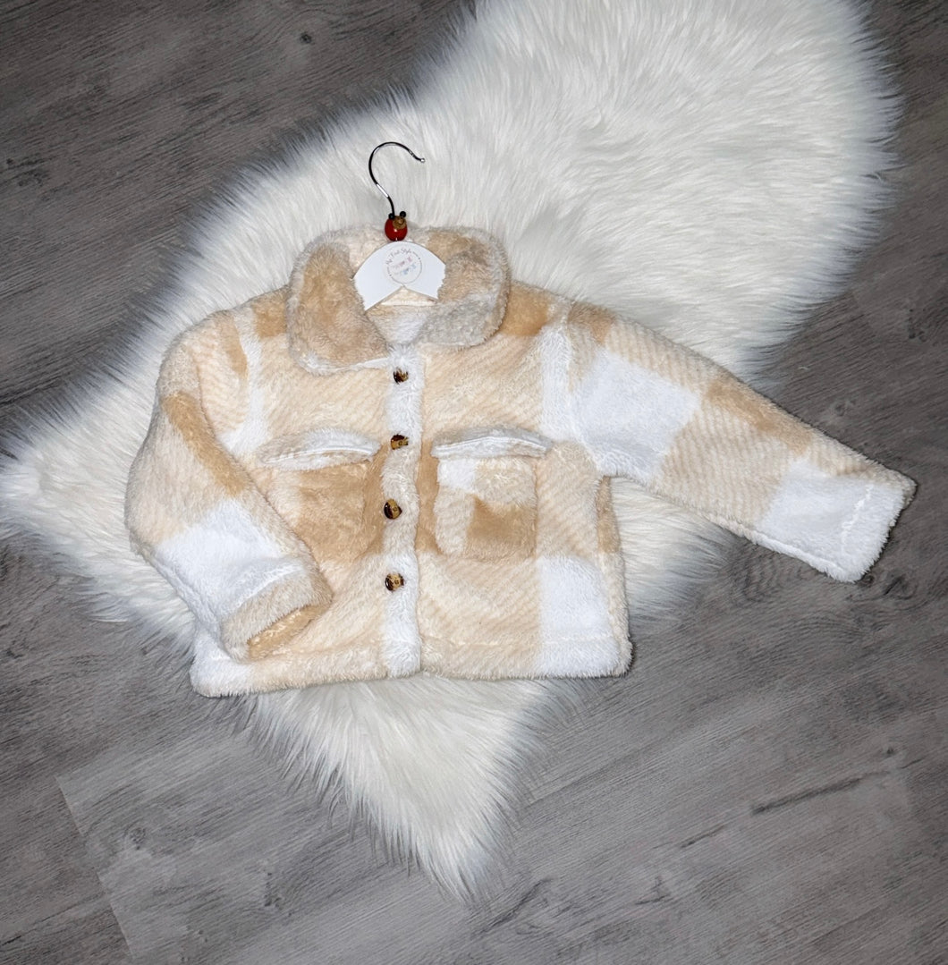 Cream fluffy jacket