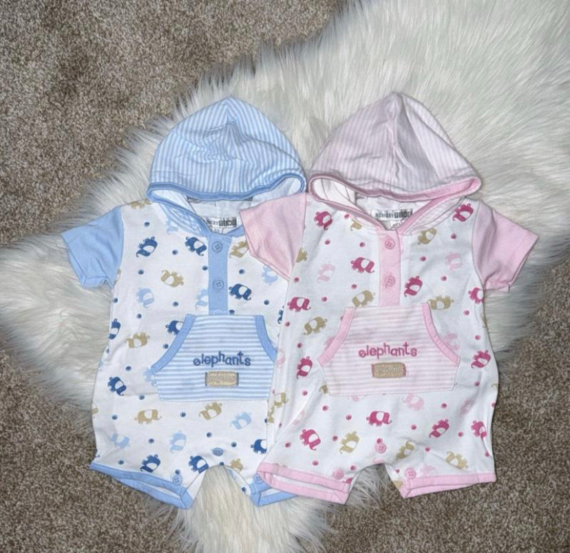 Hooded Elephant Romper