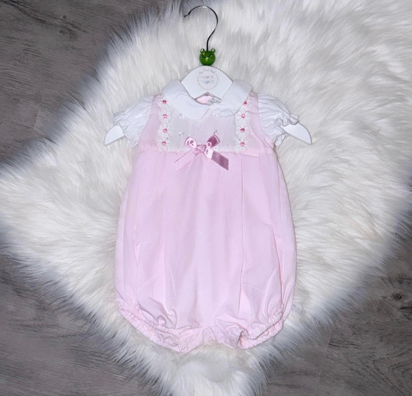 BLOSSOM Pink & White Romper
