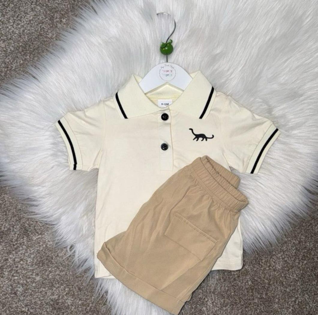 DEANO cream & beige dino set