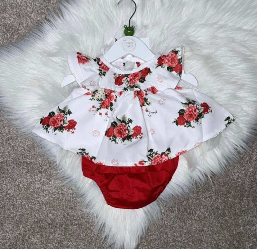 Red Rose Blouse & Bloomers