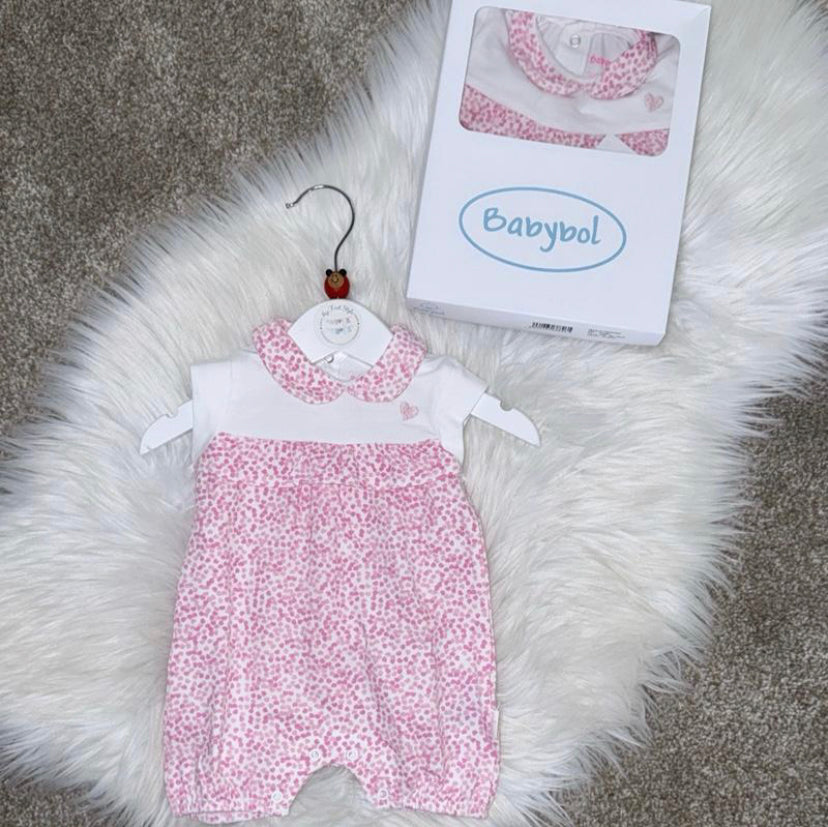 White & Pink Gift Boxed Romper
