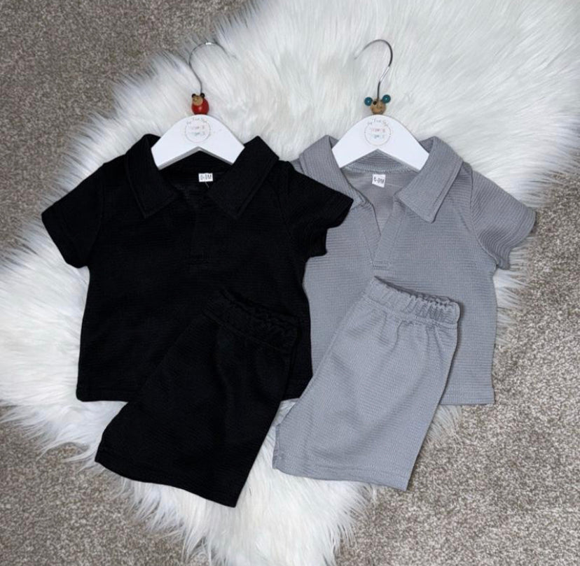 Black & Grey Short Set