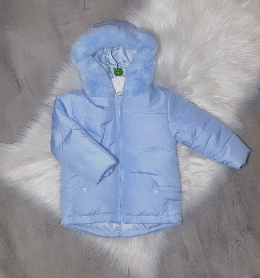 Blue padded winter coat