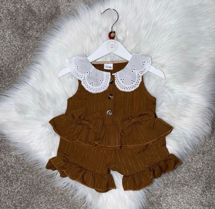 LYDIA Brown Bow Set