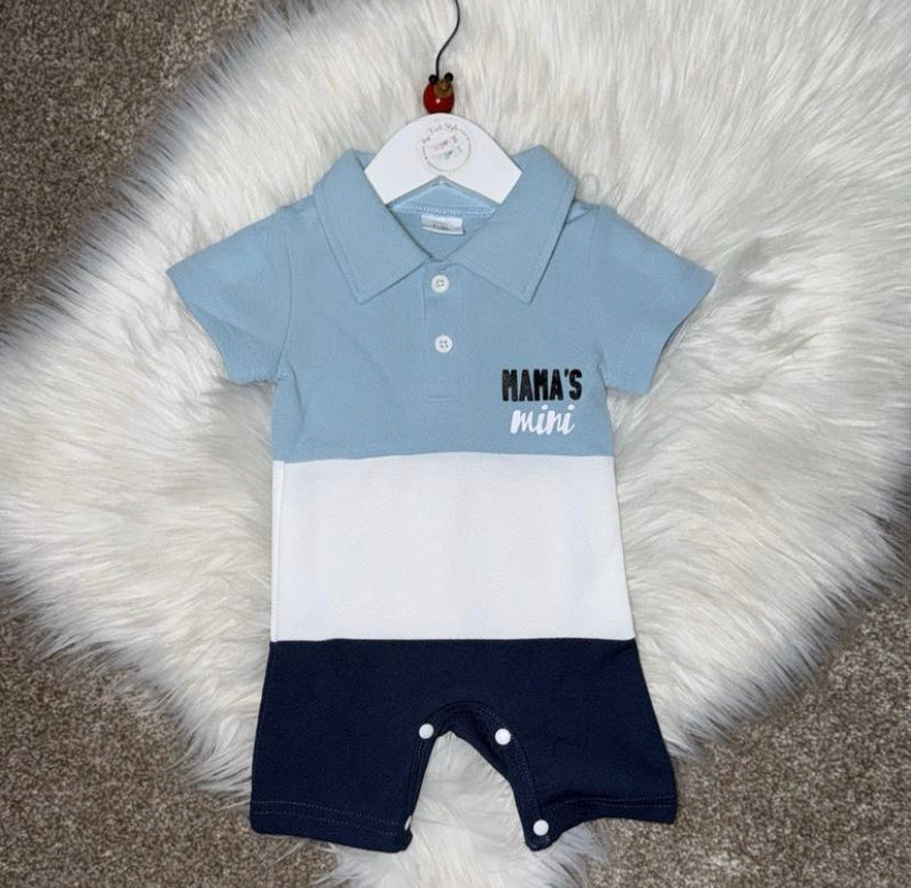 Mama’s Mini Blue & White Romper