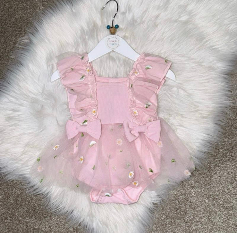 Pink Daisy Tutu Romper