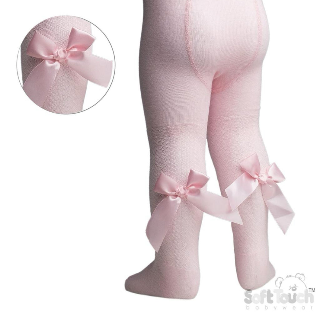 Pink bow tights