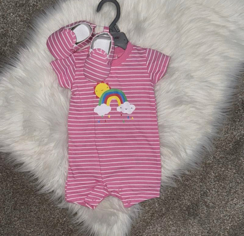 MAYA Rainbow Romper & Shoes
