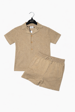 Load image into Gallery viewer, ZACH beige &amp; brown short set
