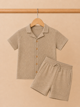 Load image into Gallery viewer, ZACH beige &amp; brown short set
