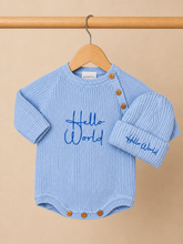 Load image into Gallery viewer, Hello world romper &amp; hat

