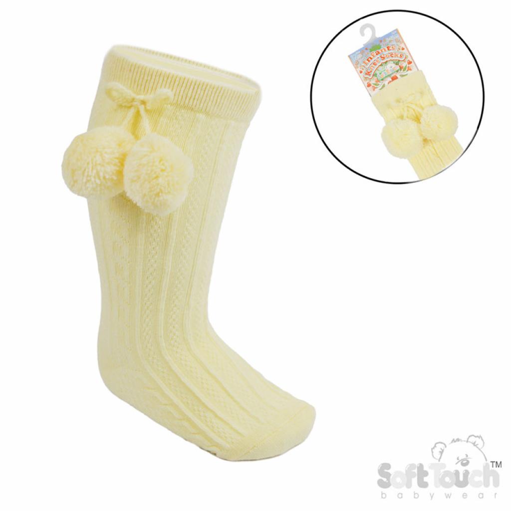 Lemon knitted knee high socks