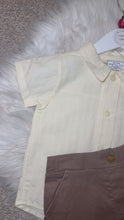 Load and play video in Gallery viewer, HAYDEN cream shirt &amp; brown shorts

