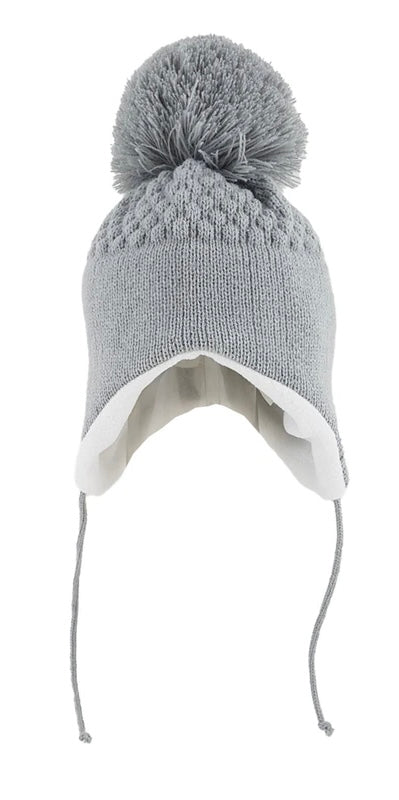 Grey knitted winter hat