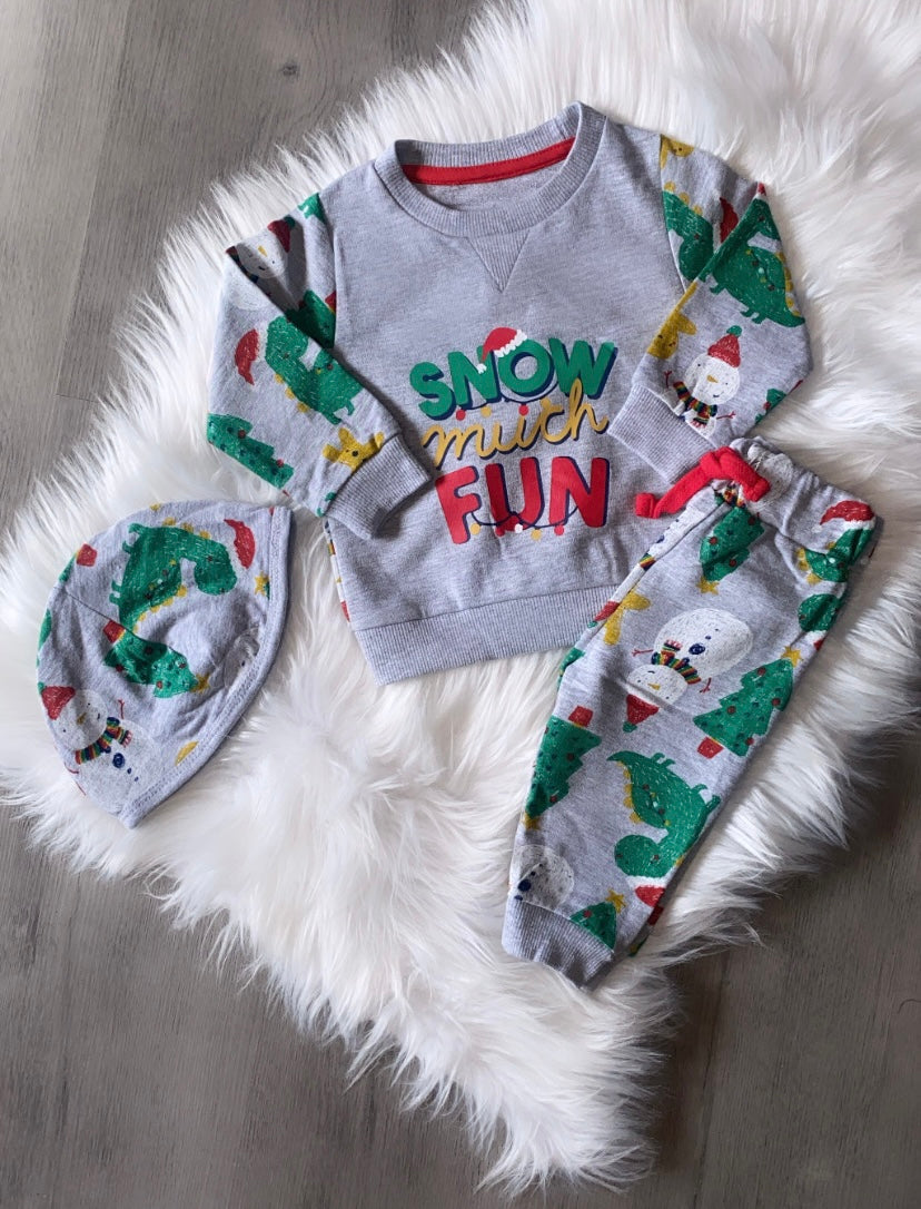 Snow much fun jogger set