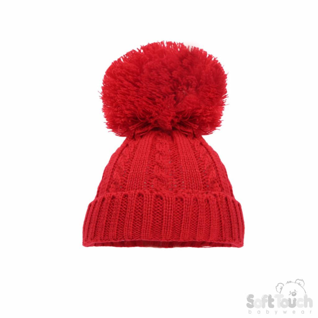 Red knitted hat