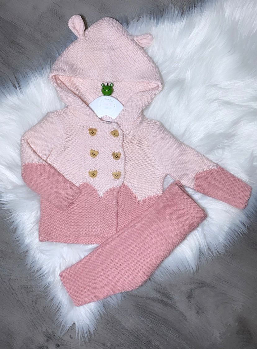 Pink thick double knit set